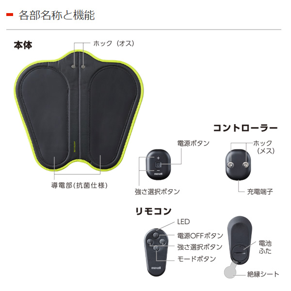 マクセル maxell 脚用 EMS 運動器 ACTIVEPAD もてケア FOOT MXES-FR230LBK