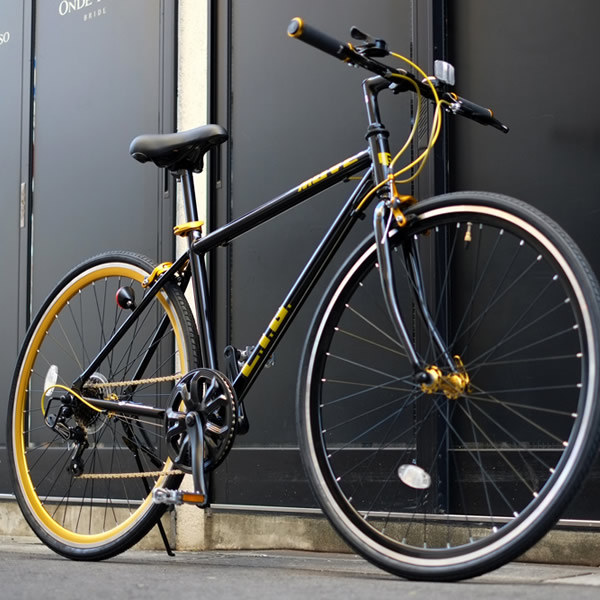 【メーカー直送】 LIG MOVE 前後異色のカラーリムがイケてる 700C クロスバイク ブラック_4