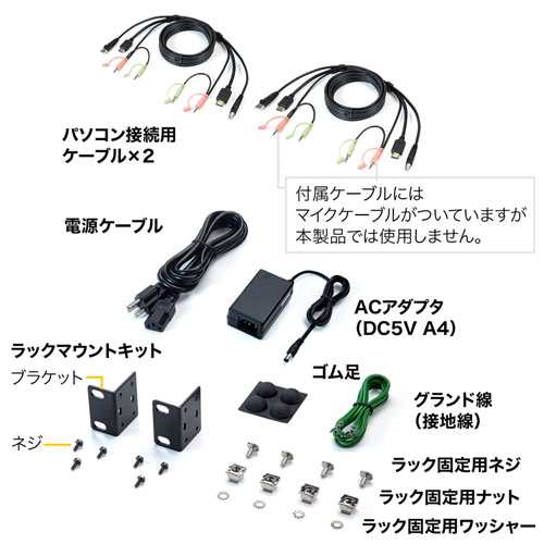 サンワサプライ HDMI対応パソコン自動切替器(8:1) SW-KVM8HUの通販は