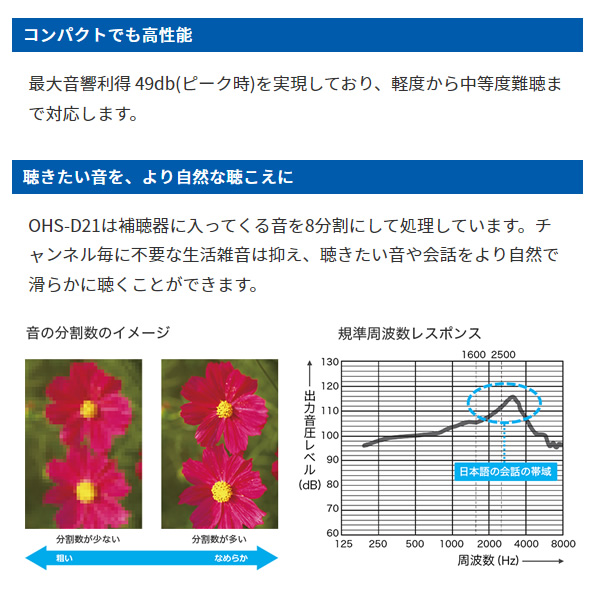 在庫あり　補聴器 ONKYO 右耳用 耳あな型補聴器 小型 軽量 デジタル 母の日 敬老の日 プレゼント オンキョー OHS-D21R_3