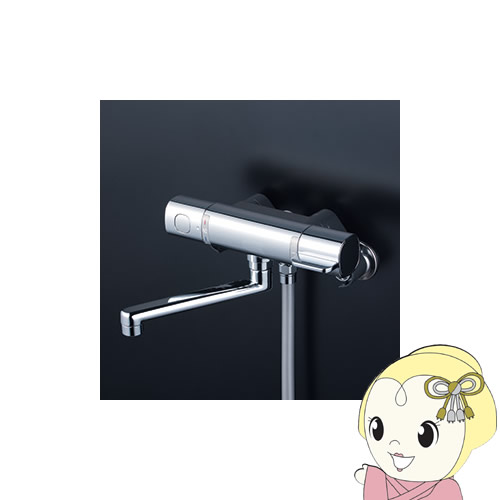 【直送】 KVK サーモスタット式 シャワー メッキワンストップシャワーヘッド付 300mmパイプ付 FTB100KWPFR3T 寒冷地用 29,400円