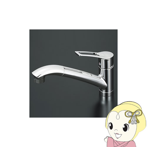 【直送】 KVK シングルシャワー付混合栓 吐水口回転規制110° KM5031T