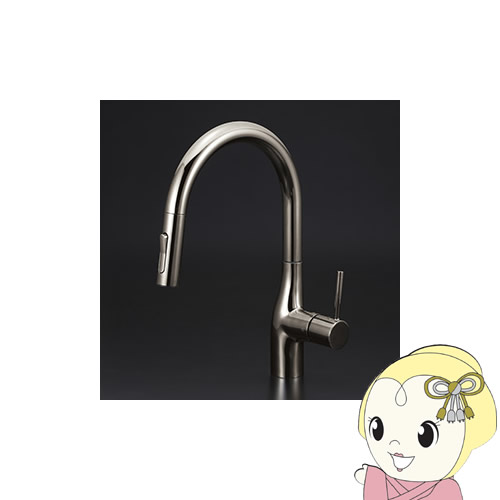 【直送】 KVK シングルシャワー付混合栓 吐水口回転規制110°・80°対応 ダークブラックめっき KM6061VECBNの通販は