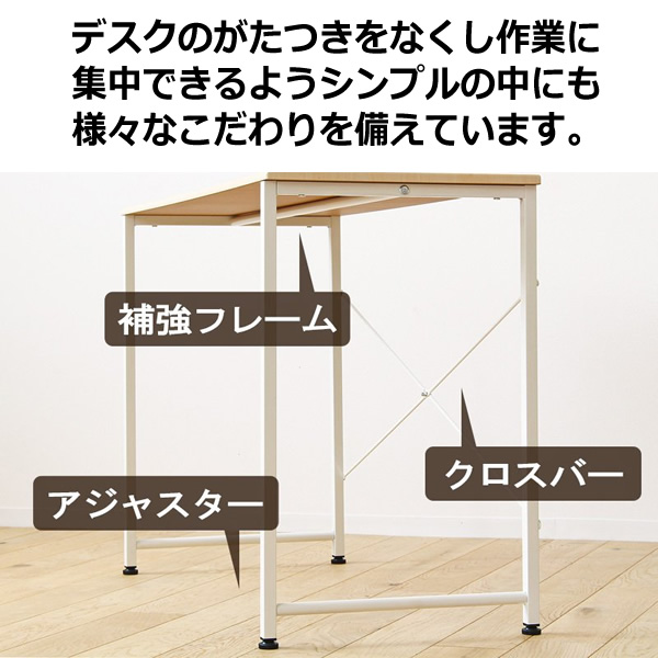 パソコンデスク 幅120×奥行45×高さ72cm 省スペース シンプル デスク 在宅 テレワーク ナチュラル　おしゃれ　岩附_4