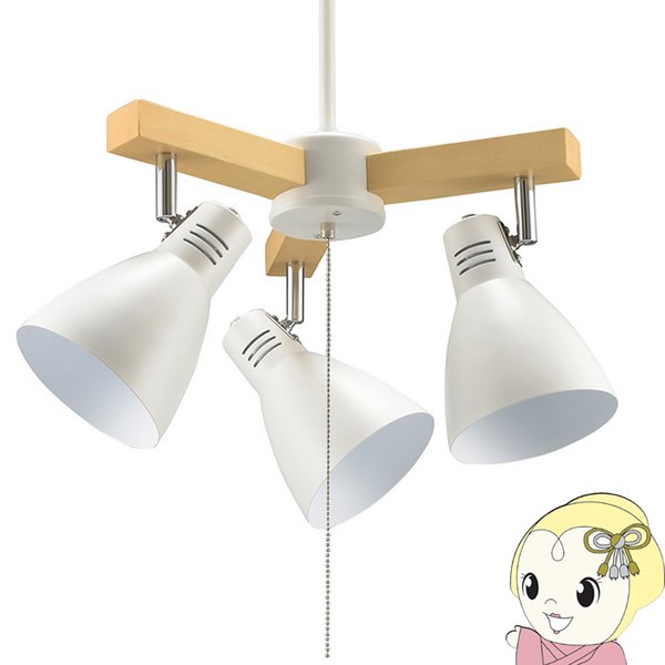 オーム電機 3灯ペンダントライト LED電球付 ホワイト LT-YY30AWWの通販はペンダントライト
