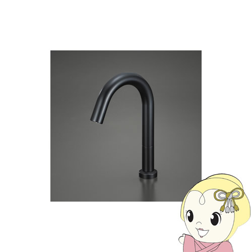 【直送】 KVK センサー水栓 ACタイプ マットブラック 吐水口空間高さ143mm E1700L2M5