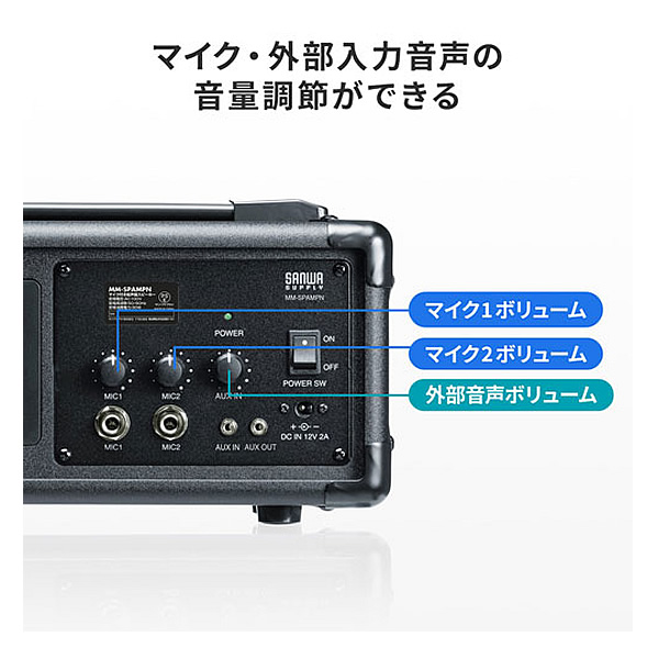 サンワサプライ マイク付き拡声器スピーカー MM-SPAMPN_6