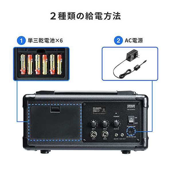 サンワサプライ マイク付き拡声器スピーカー MM-SPAMPN_7