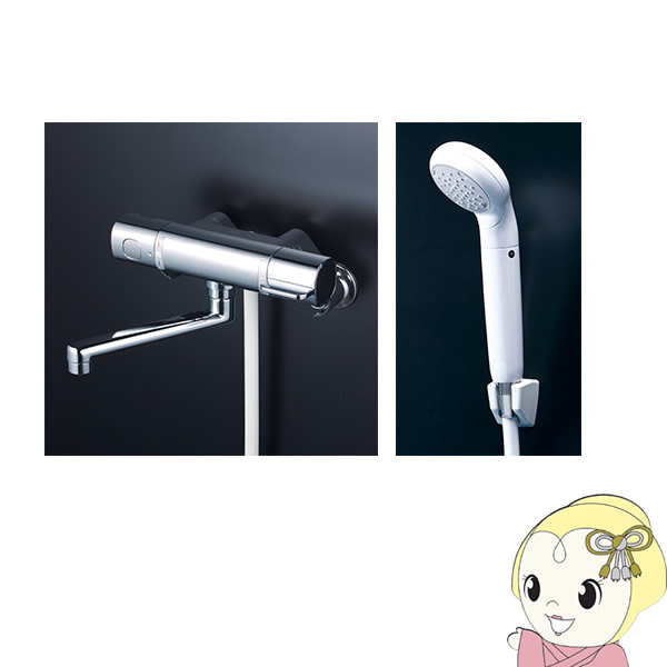 (送料無料) KVK FTB100KWJST サーモスタット式シャワー 浄水シャワーヘッド付(寒冷地用)(代引不可) KVK FTB100KWRK サーモスタット式シャワー 楽付王 170mmパイプ付 寒冷