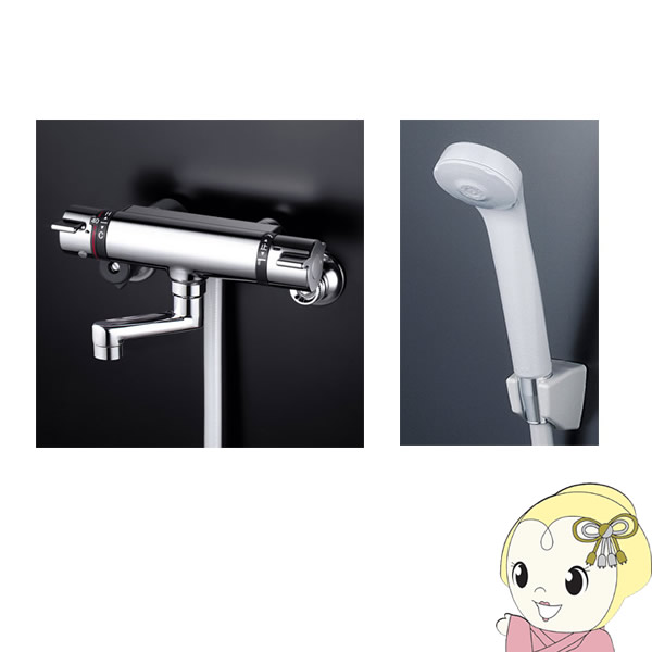 KVK サーモスタット式シャワー（80mmパイプ付） KF800TNの通販は 23,200円