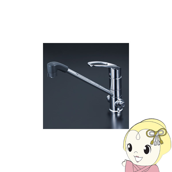 【直送】 KVK シングルレバー式混合栓 止水栓付 eレバー KM5151TFの通販は