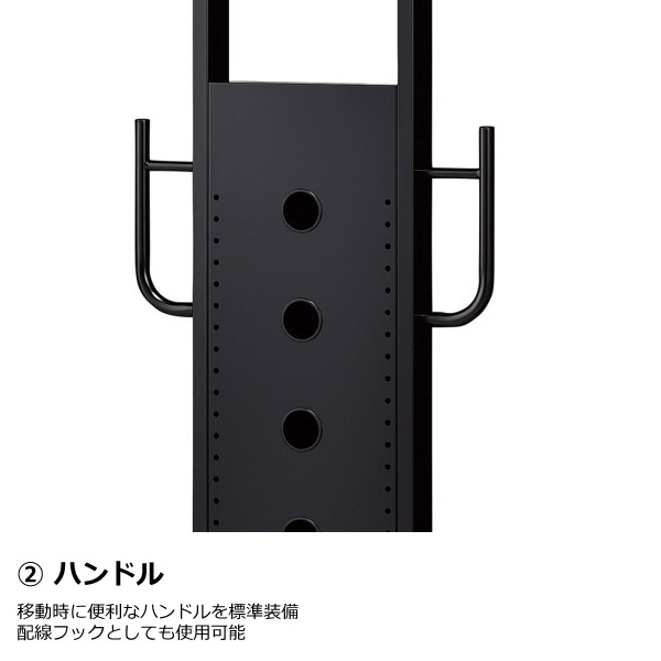 【メーカー直送】ディスプレイスタンド テレビスタンド ハヤミ工産 HAMILeX 〜65V型対応 ブラック PH-825B_2