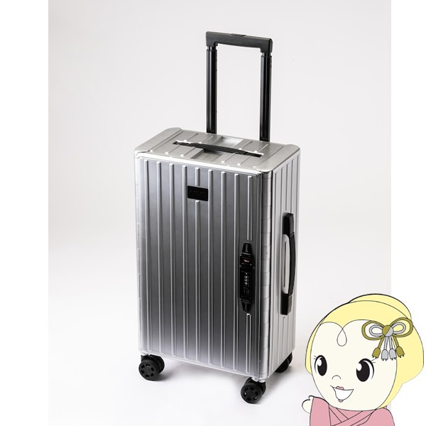 [予約]＆．FLAT アンドフラット 折り畳めるキャリーケース TSAロック搭載 機内持ち込み コンパクト 折りたたみ 35L シルバーの通販は