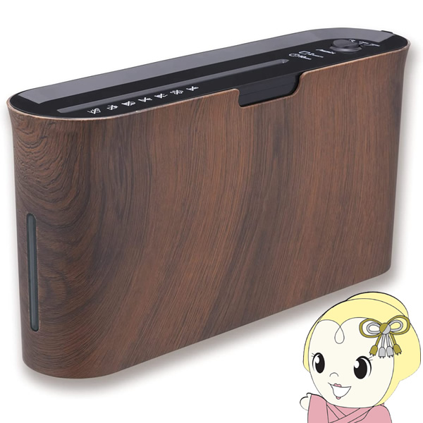 アスカ Asmix クロスカットシュレッダー 木目調 コンパクト卓上シュレッダー B06WD