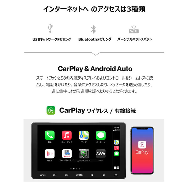 在庫あり ATOTO カーナビ S8シリーズ タッチパネル-10.1インチ