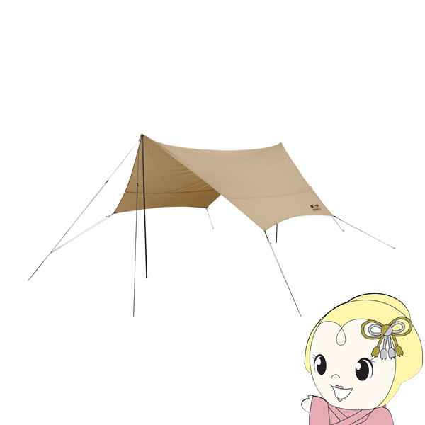 アイリスオーヤマ HUGEL ヒューゲル 4m タープテント ヘキサタープ ヘキサゴンタープ ベージュ HT-440-BE