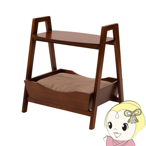 サイドテーブル おしゃれ 北欧 ペットサイドテーブル ペットベッド 木製 天然木 ナイトテーブル 完成品 東谷の通販は