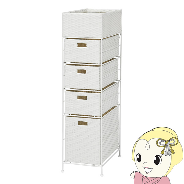 ラック 【メーカー直送】 萩原 ハギハラ ランドリーラック ホワイト RAN-2421WH