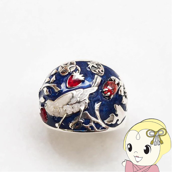 在庫あり　リング・指輪 ウィリアム・モリス いちご泥棒 ガーネット シルバー925 11号 405R0012-GC-5 碌山
