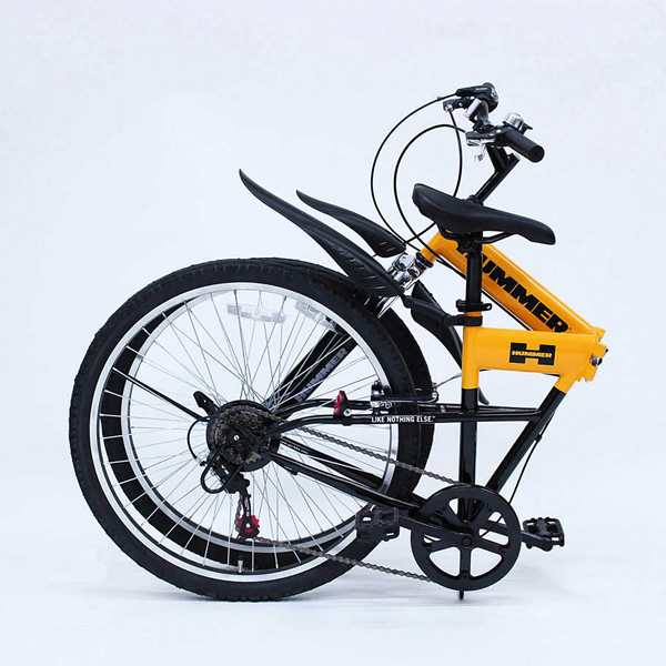 折りたたみ自転車【メーカー直送】ミムゴ ハマー HUMMER FサスFD-MTB266SL 26インチ イエロー MG-HM266L 折りたたみ自転車