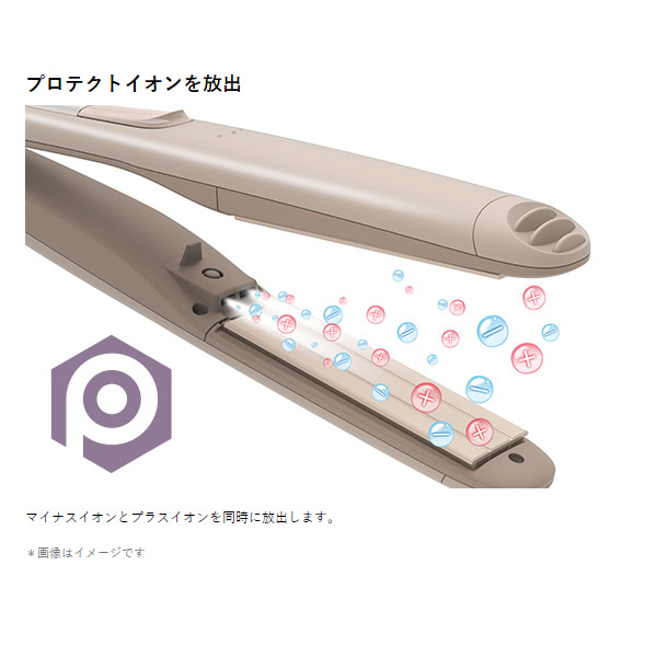 ヘアーアイロン テスコム プロテクトイオン 2WAYスチームヘアーアイロン 26mm コットンベージュ TW752A-C_5