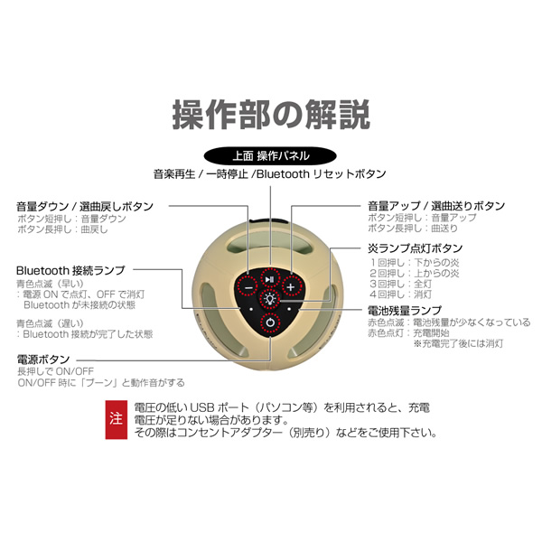 Bluetoothスピーカー【2個セット】ホノベ電機 BOOS ポータブル 炎音 En-on 限定色 亜麻色 HNB-RS1-AMA 防滴 IPX5_3