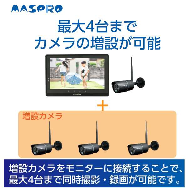 在庫あり 防犯カメラ マスプロ MASPRO ワイヤレスカメラ HDカメラ