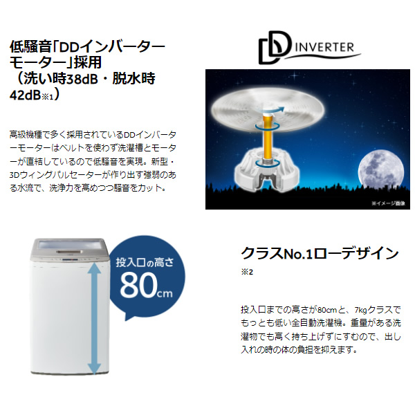 [予約]全自動洗濯機 ハイアール 7.5kg ホワイト JW-LD75C-W