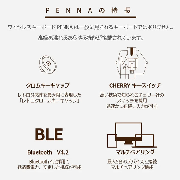 キーボード 【メーカー直送】 AJAX タイプライター風 PENNA(ペナ) Baby 