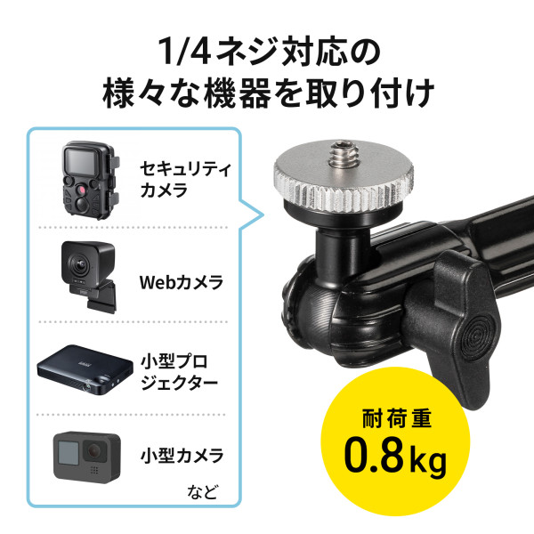 カメラマウント マグネット取付け式 長アーム サンワサプライ VEH-CMMG2_4