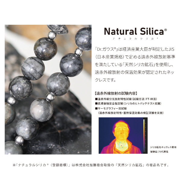 磁気ネックレス Dr.ガウス ハイグレード L 男女兼用 管理医療機器 天然石 ホワイトゴールド 18金 10金 K18WG K10WG_6