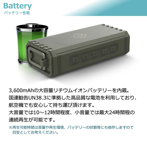 Bluetoothスピーカー ワイヤレス 防水 高音質 おしゃれ アウトドア キャンプ 大音量 重低音 FSBTS205HW2 40s FORTIES シルバーグレイ_8