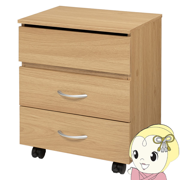 ドレッサー 化粧台 コスメワゴン キャスター ミラー 付き 収納 コンパクト 幅45×奥行31×高さ82cm ナチュラル おしゃれ 萩原