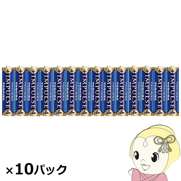 東芝 アルカリ乾電池 インパルス 単4 140本入 (14本×10パック)