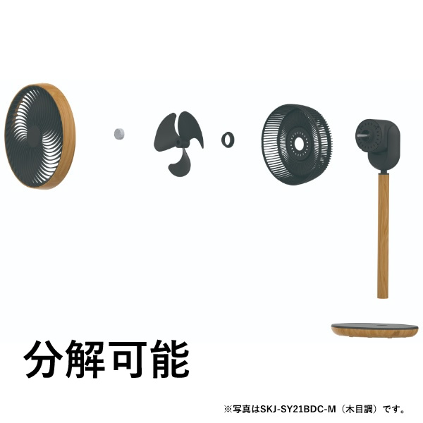 リビング扇風機 SKジャパン SKJ-SY21BDC-W DCモーター フルリモコン ホワイト_5