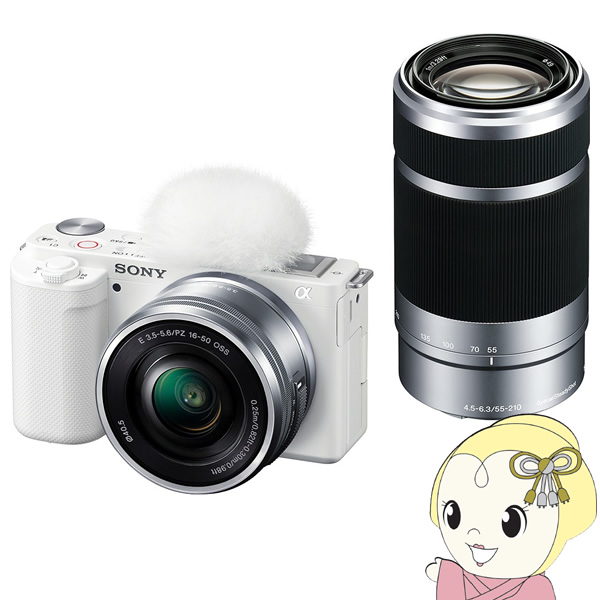 デジタルカメラ SONY ソニー VLOGCAM ZV-E10Y ダブルズームレンズキット [ホワイト] ZV-E10Y-W