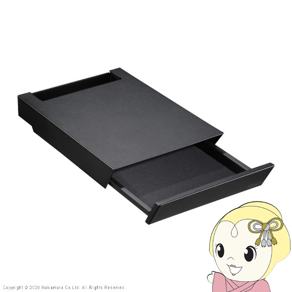 WALLインテリアテレビスタンドV2・V3・V5・S1対応 収納付きゲーム機棚板 サテンブラック 引出し WALLオプションの通販は 9,216円