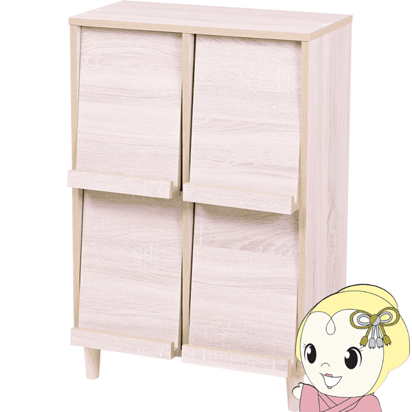 サイドボード モダン キャビネット 扉付き ディスプレイラック スリム 収納 コンパクトキャビネット a4 ナチュラル