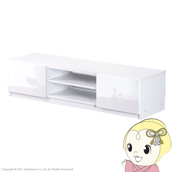 テレビ台 テレビボード 背面収納TVボード 幅120cm リビングボード 北欧 モダン 鏡面 キャスター付 おしゃれ ホワイト