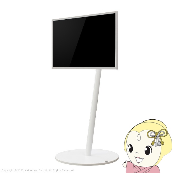 テレビ台 WALLインテリアテレビスタンドA2 ロータイプ キャスターベース 24〜55v対応 小型 自立型  薄型ベース キャスター付き ホワイト