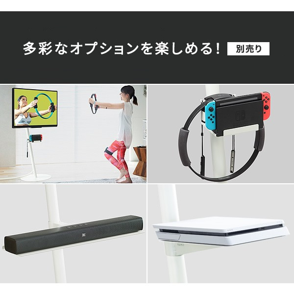 テレビ台 WALLインテリアテレビスタンドA2 ロータイプ フラットベース 24〜55v対応 小型 自立型 テレビスタンド ウォールナット_2