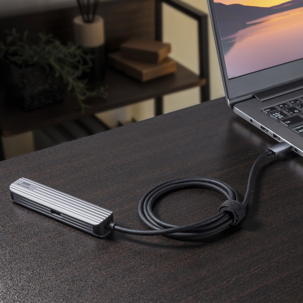 USB Type-Cマルチ変換アダプタ HDMIポート＋LANポート付き ケーブル1m サンワサプライ USB-3TCHLP7S-1_2