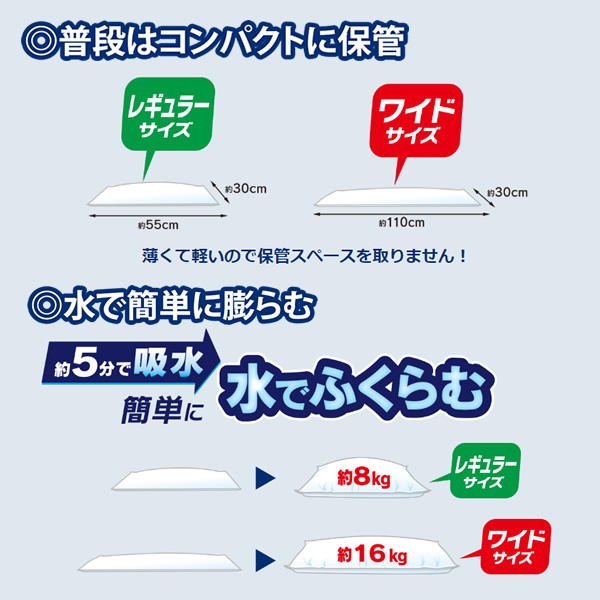 簡易土のう【10個セット】北川工業 給水式 レギュラータイプ KPDR-3055-SET