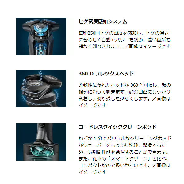 在庫あり　充電式シェーバー 回転式 洗浄器付 ウェット＆ドライ セルリアンブルー フィリップス S5000シリーズ PHILIPS S5880/60
