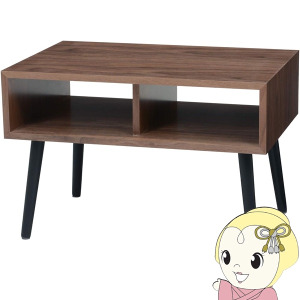 ローテーブル ブラウン センターテーブル テーブル 幅60cm オープン棚 テレビ台 サイドテーブルの通販は 6,273円