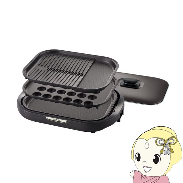 タイガー ホットプレート これ1台 ブラウン 波形 たこ焼きプレート付 1200W CRC-B302-Tの通販は