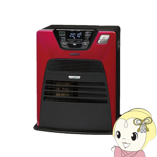 石油ファンヒーター+電気暖房 ハイブリッドヒーター  人感センサー LC-SHB40N-R  ディープレッド 木造11畳/鉄筋14畳まで おしゃれ