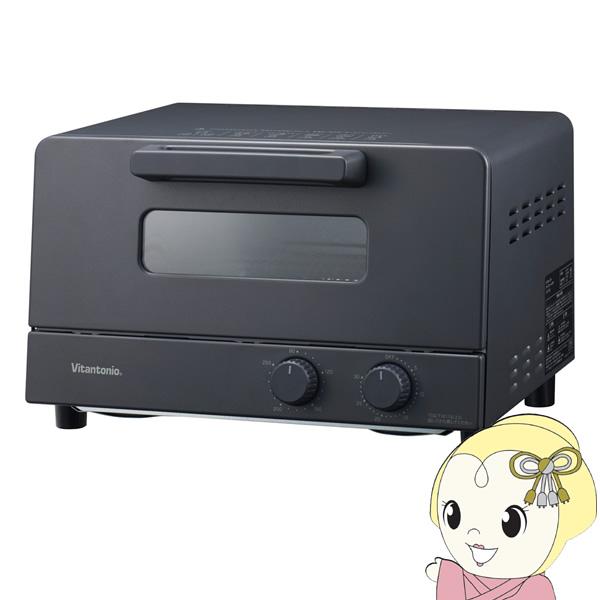 在庫あり　オーブントースター  4枚焼き ビタントニオ ブラック 1200W VOT-50-K