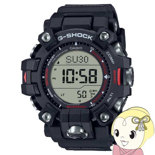 在庫あり　腕時計 ジーショック G-SHOCK 国内正規品 MUDMAN 電波ソーラー バイオマスプラスチック採用 GW-9500-1JF メンズ ブラック カ