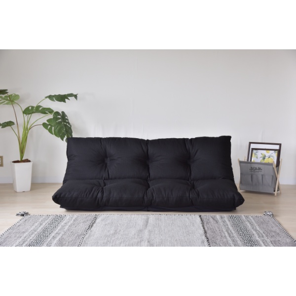 ソファ リクライニングソファ 3人掛け ローソファ 低い ロータイプ リクライニング 撥水加工 ブラック